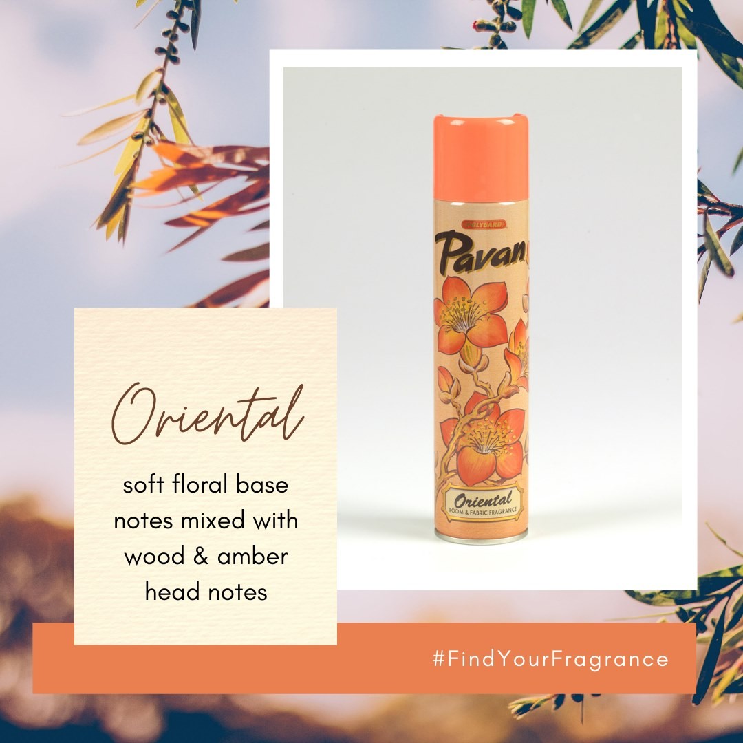 Oriental by Pavan Room & Fabric Fragrance. 

#Oriental brings rich #amber head notes with soft lingering #floral and #wood base notes.
